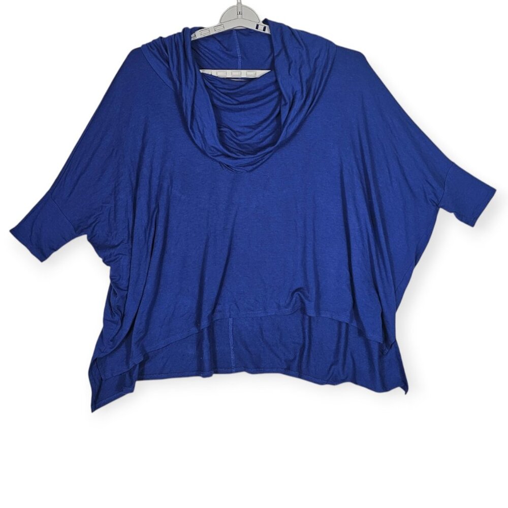 Red 23 Cowl Neck Dolman Top - Women's Medium - Blue Viscose Blend